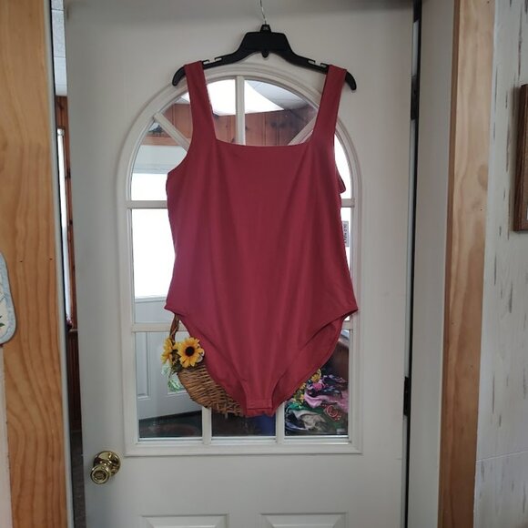 New Old Navy Burnt Orange Tank Square Neck Bodysuit Size Women's XXL - Picture 1 of 3